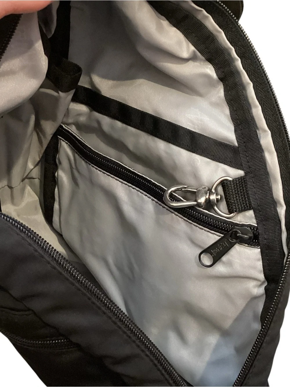 AmeriBag Healthy Back Bag Black‎ Nylon Crossbody Sling Backpack